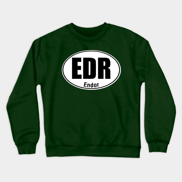 Endor Travel Sticker Crewneck Sweatshirt by PopCultureShirts